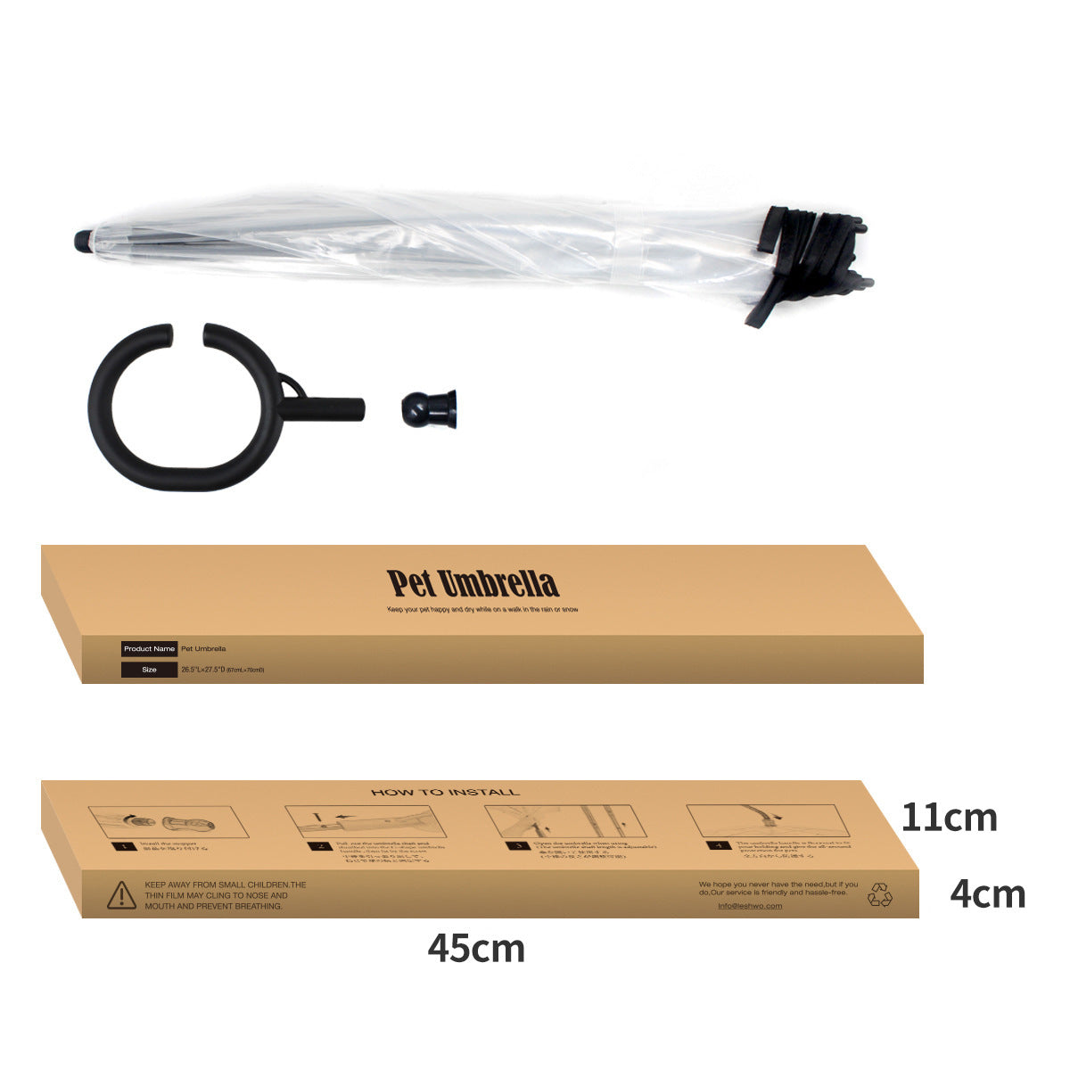 Umbrella dog leash