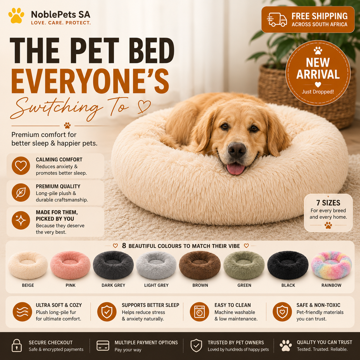 ✨ Noble Cloud™ Calming Pet Bed